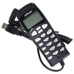 VoIP USB Travel Phone w/128MB - Skype Built-in -Store Files